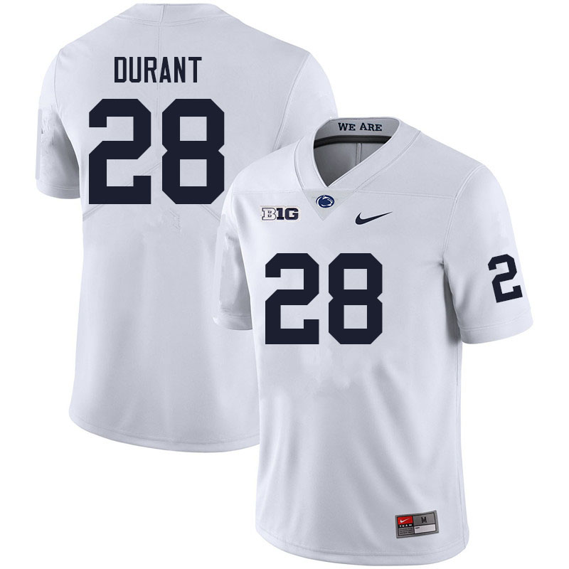 Men #28 Zane Durant Penn State Nittany Lions College Football Jerseys Sale-White - Click Image to Close